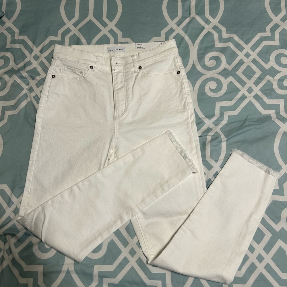 NWT The Skinny by The Loft White Skinny Jeans